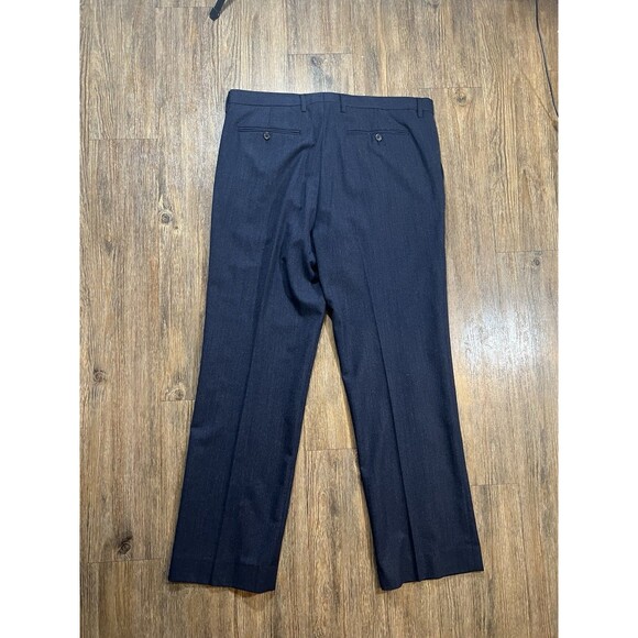 Banana Republic Pants Mens 36x32 Tailored Slim Fit Wool Dress Blue Trousers - Picture 5 of 7